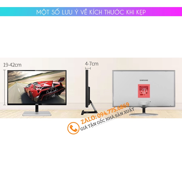 Bộ Kẹp Màn Hình XL101 -  Dành Cho Màn Hình Máy Tính - Không Có Lỗ Ốc Treo Vesa 17 - 27 Inch [ Rẻ hơn NB FP1 ]
