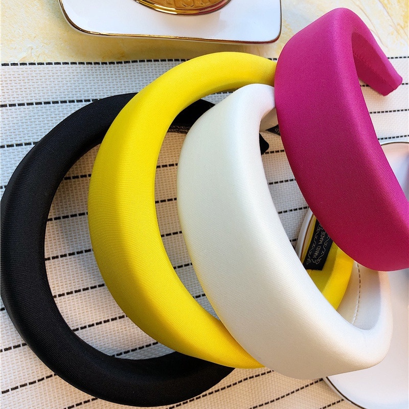 Băng Đô Cài Tóc Bằng Xốp Dày Phong Cách Vintage Ngẫu Nhiên