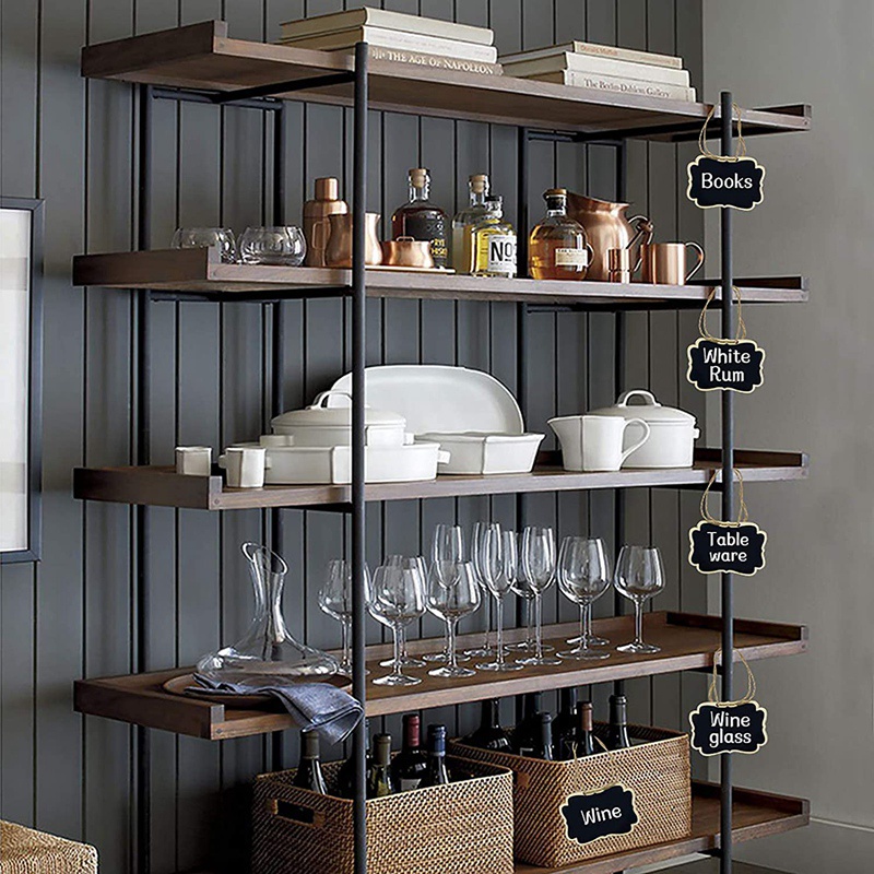 Bộ 36 Tấm Bảng Đen Mini Bằng Gỗ Hai Mặt Kèm Dây Treo Tiện Dụng