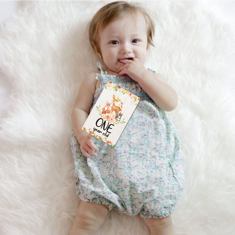 Set 12 Tấm Thẻ Ghi Chú Đánh Dấu Cột Mốc Phát Triển Trí Tuệ Cho Bé