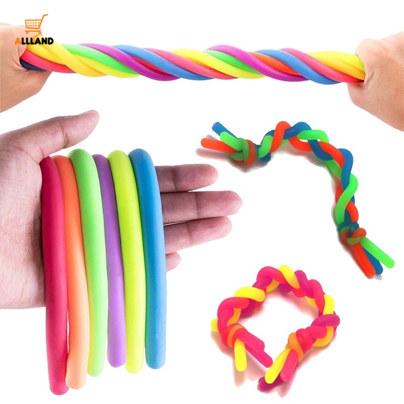 Set 6 Đồ Chơi Nắn Bóp Hình Sợi Mì Đàn Hồi Phát Sáng Độc Đáo Cho Người Lớn