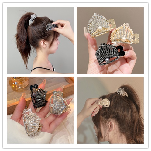 trâm cài tóc Kẹp Tóc Hình Vương Miện Đính Đá Ngọc Trai Nhân Tạo Phong Cách Hàn Quốc Thời Trang Mùa Hè Cho Nữ