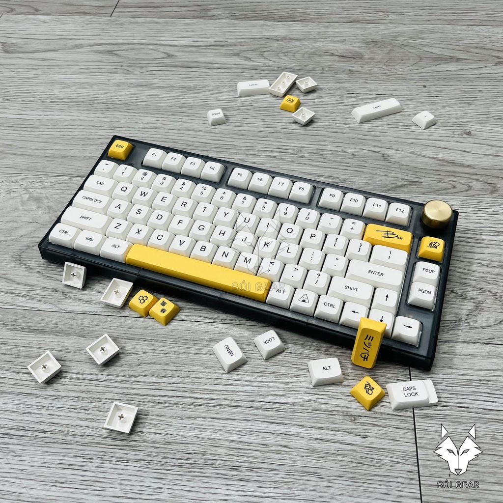 Bộ keycap bàn phím cơ XDA Honey Bee - 136 nút phù hợp cho fullsize, TKL, NJ68, RK G68, NJ80