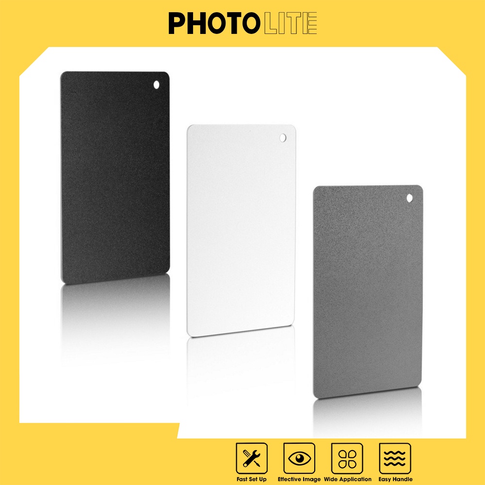 White balance card cân bằng trắng nhỏ gọn dễ dàng mang theo Photolite PA170 hỗ trợ cân bằng chỉnh màu nhanh hậu kì