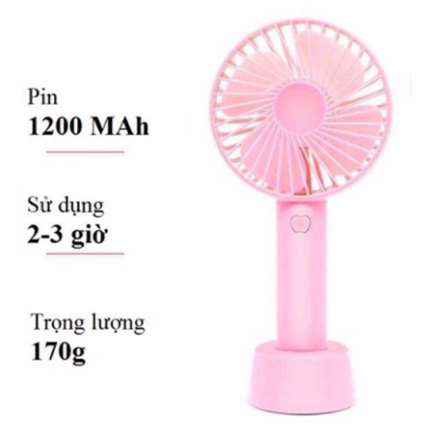 QUẠT MINI CẦM TAY TÍCH ĐIỆN SIÊU MÁT | (TT65)