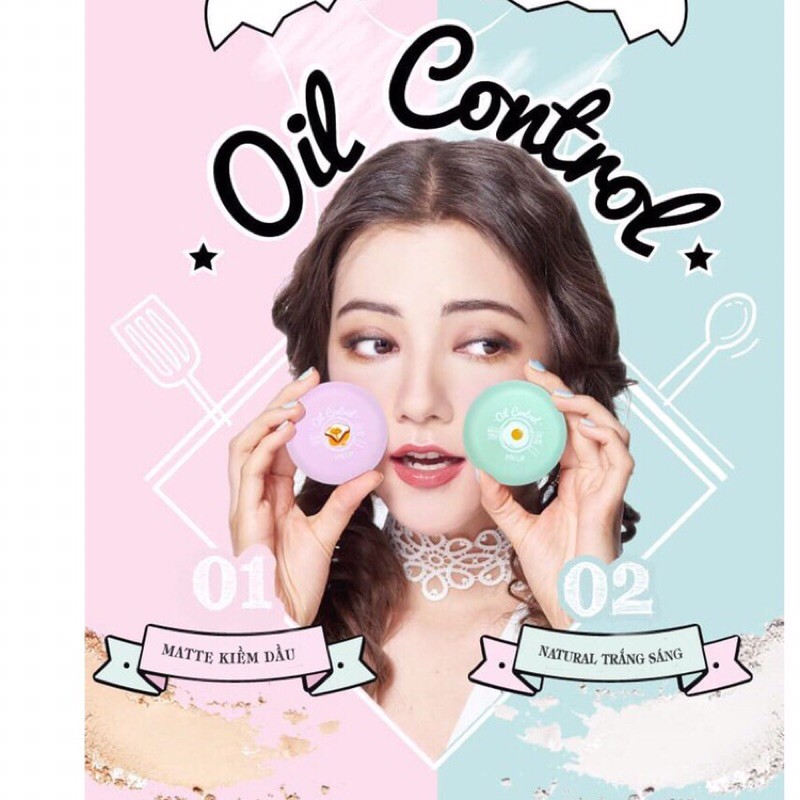Phấn phủ kiềm dầu Mkup oil control