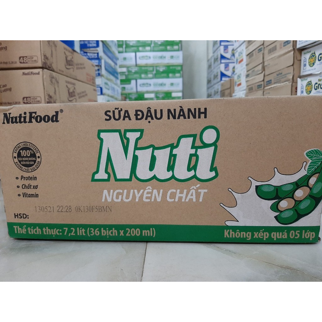 Sữa Đậu Nành Nuti thùng 36 bịch 200ml