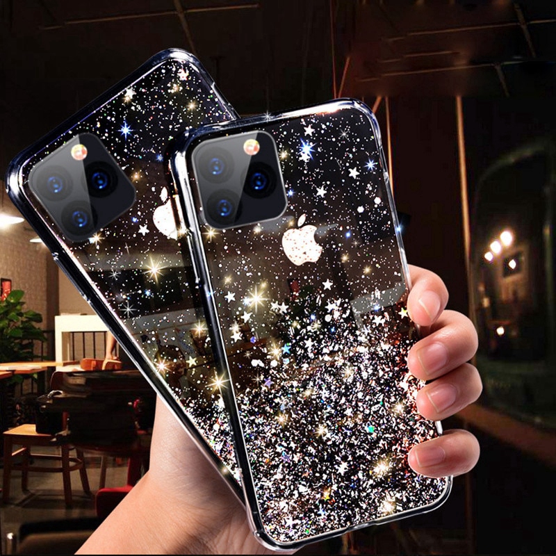 Ốp điện thoại trang trí kim tuyến lấp lánh iPhone 11 Pro X XS Max XR 6 6S 7 8 Plus