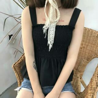 Áo 2 dây nhún ngực kèm ảnh thật