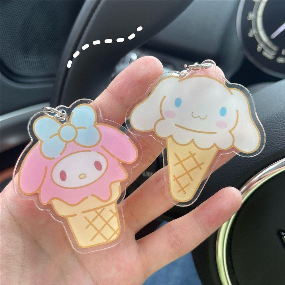 Móc Chìa Khóa Bằng Acrylic Hình Cây Kem Kuromi Độc Đáo Thời Trang Charms