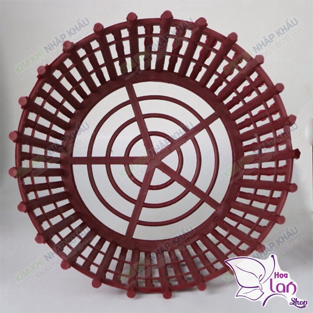 Chậu Nhựa Trồng Lan ⚜️Tặng Túi Lót Chậu ⚜️ Có Nan Phụ - Chống Rơi Giá Thể F20 - 25 - 30