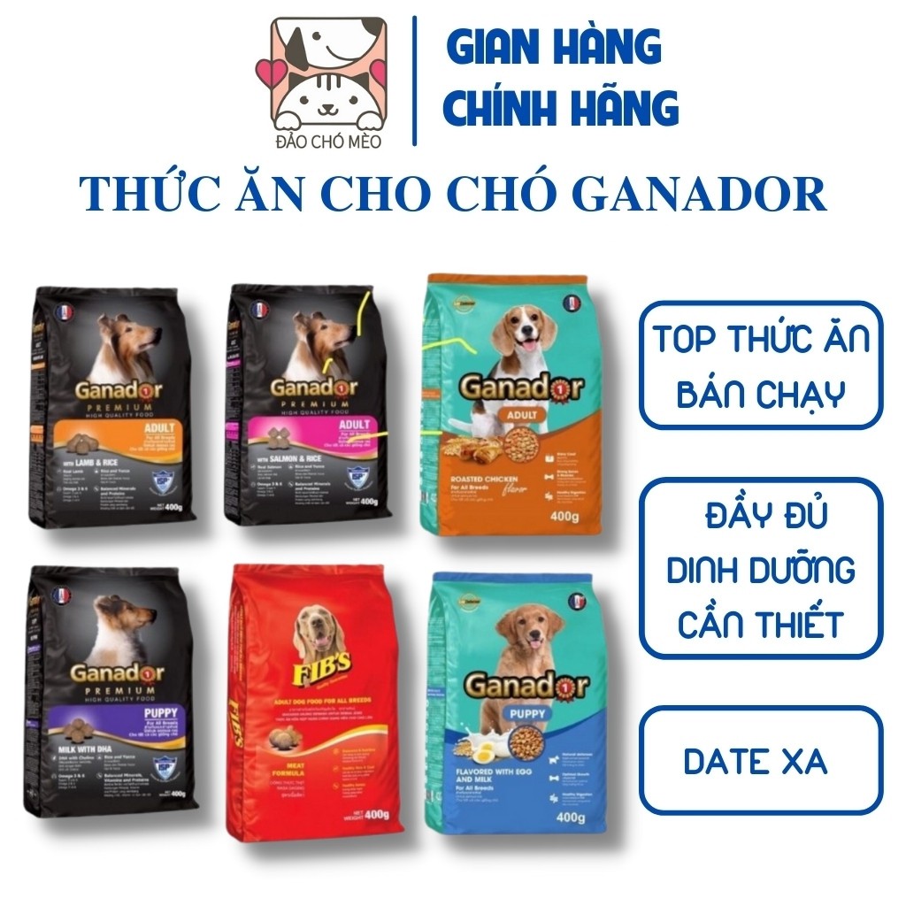 Thức ăn cho chó Gói 400gr Thức ăn cho chó Ganador - FIB's - adult - puppy