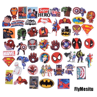 Bay❀Set 50 Sticker Siêu Anh Hùng Marvel Trang Trí Ván Trượt / Xe Máy DIY