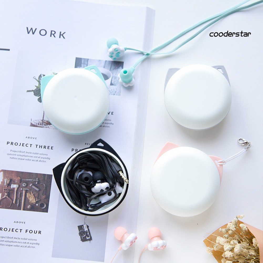 Tai nghe nhét tai jack 3.5mm hình chân mèo dễ thương