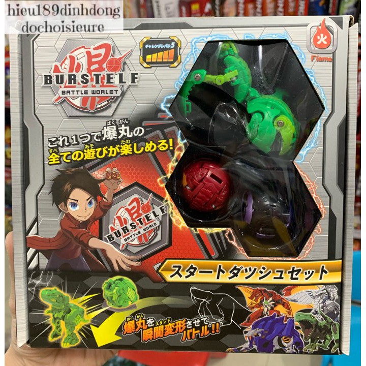 Hộp 3 chiến binh bakugan kèm thẻ bài và bùa hỗ trợ năng lực (ảnh thật kèm video)