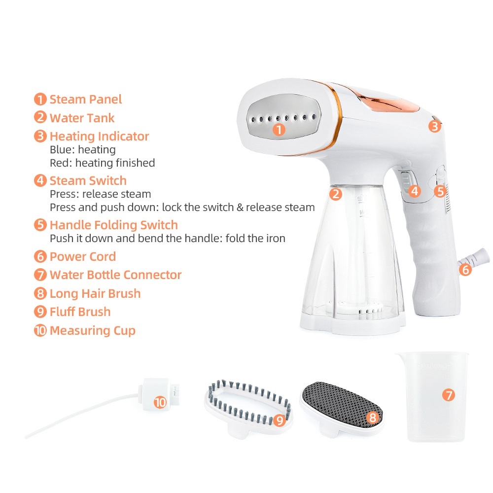 Bàn ủi hơi nước FOREVERLILY thiết kế cầm tay 1600W chất lượng cao