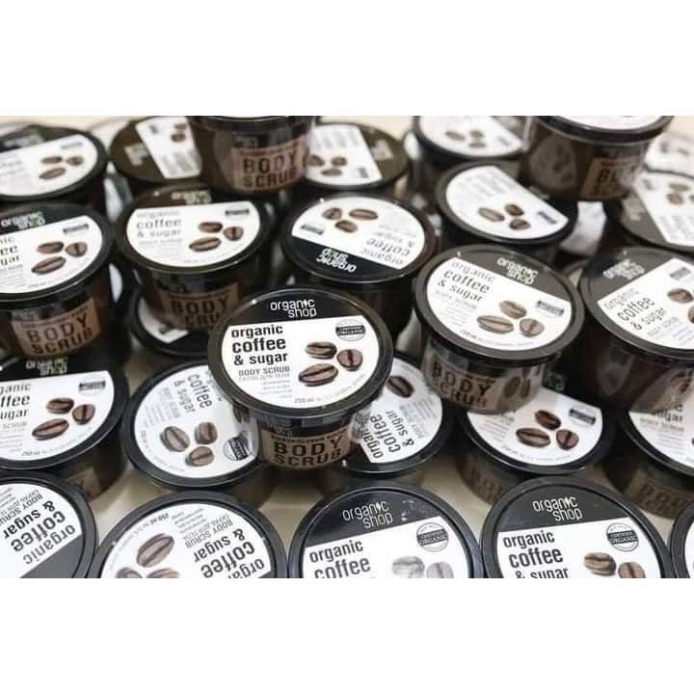 Tẩy Da Chết Body Cà phê Organic Shop - Organic Coffe &amp; Sugar - 250ml