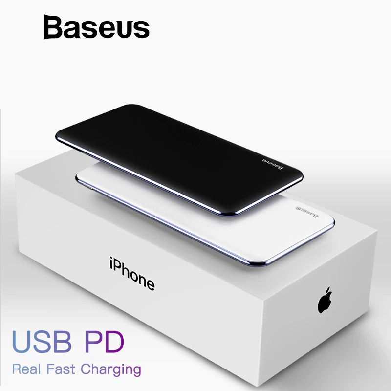 Sạc dự phòng Baseus 10000mAh 3A USB PD cho iPhone XS Max XR Samsung S10 + S10 S9 Huawei Xiaomi