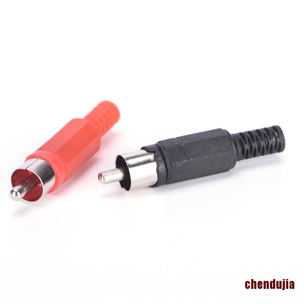 Set 20 Đầu Nối Dây Cáp Âm Thanh Video Rca Màu Đen Và Đỏ | BigBuy360 - bigbuy360.vn