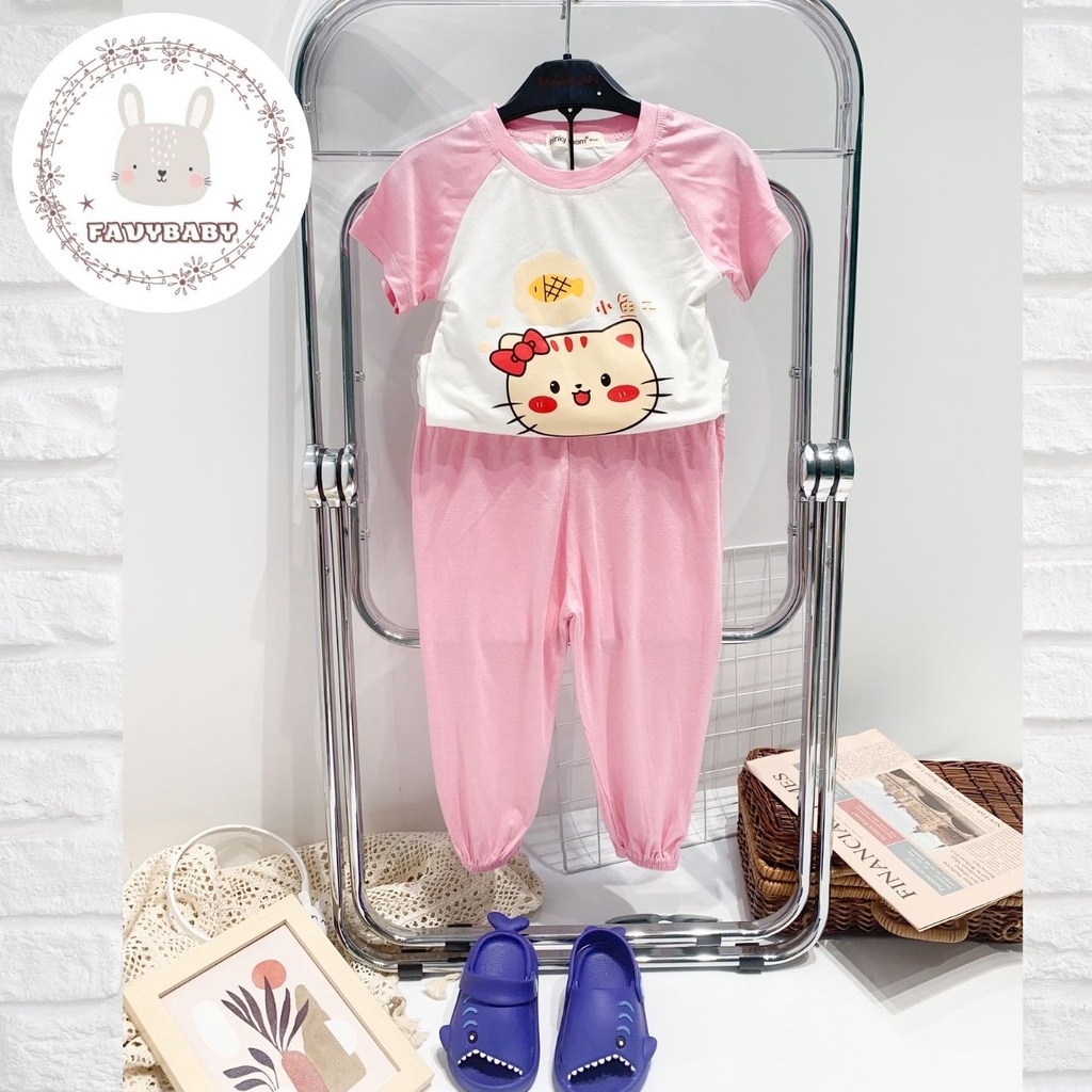 Bộ MINKY MOM Bé Trai Bé Gái Alibaba Cộc Tay Hoạ Tiết Hoạt Hình Mèo Thỏ Cua Bé Đi Học Đi Chơi 0 1 2 3 4 5 Tuổi - Favybaby