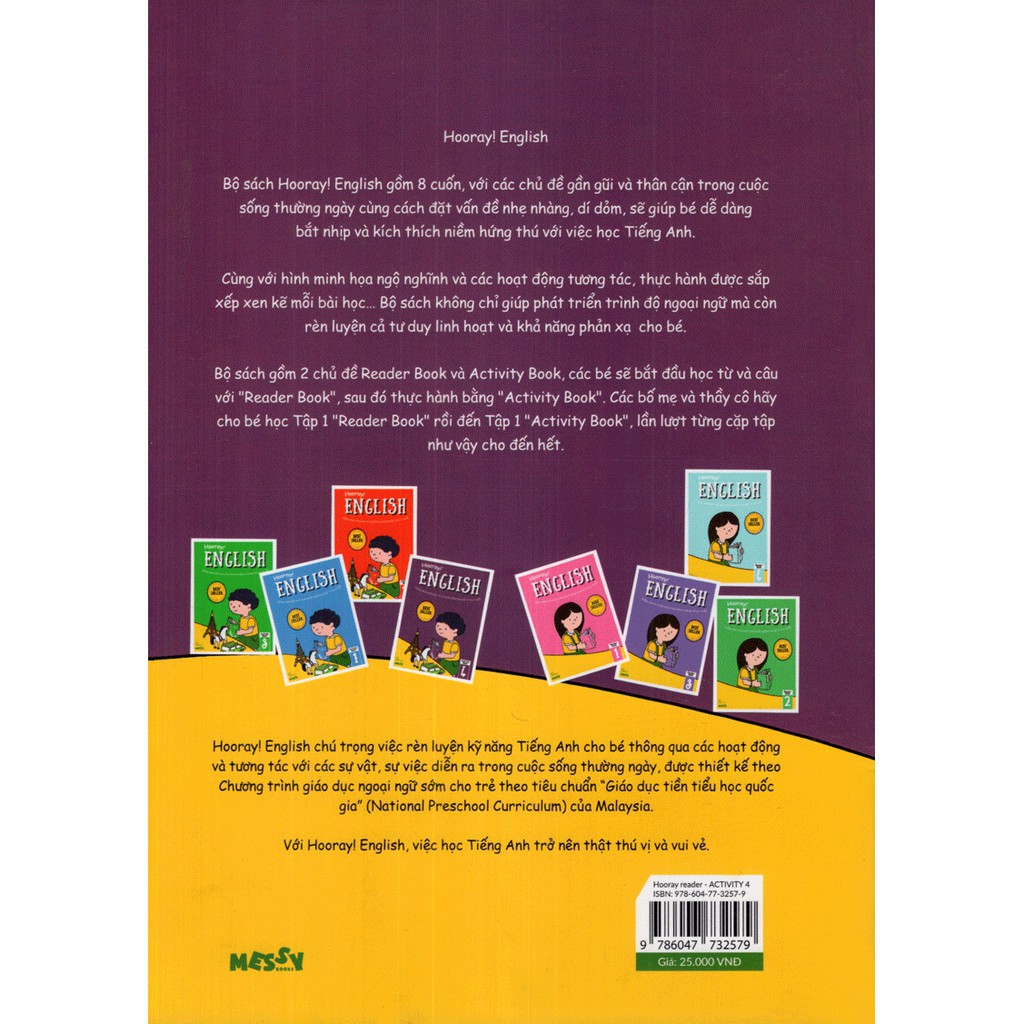 Sách - Hooray English - Tiếng Anh Vừa Học Vừa Chơi Dành Cho Bé Từ 4-6 Tuổi (Activity Book 4)