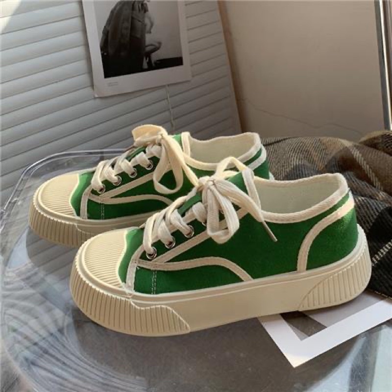 Giầy ba ta nữ 3 màu đen nâu xanh trẻ trung kiểu dáng thời trang Hàn Quốc êm chân Ulzzangshop520