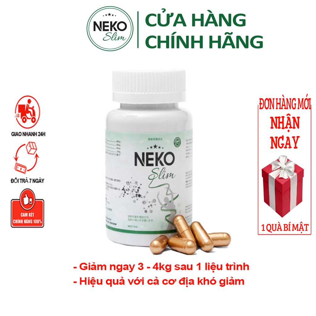 Neko Slim Giảm cân Nhanh cấp tốc an toàn detox Viên uống thảo mộc Không Phải là Thuốc Giảm Cân - XinStore
