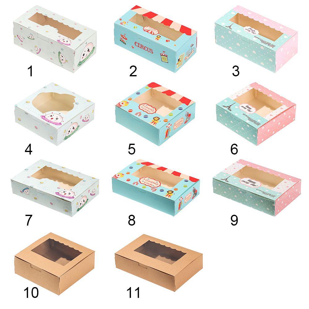 Bộ 10 Hộp Đựng Bánh 2 / 4 / 6 Ngăn Trong Suốt Tiện Dụng Ốp
