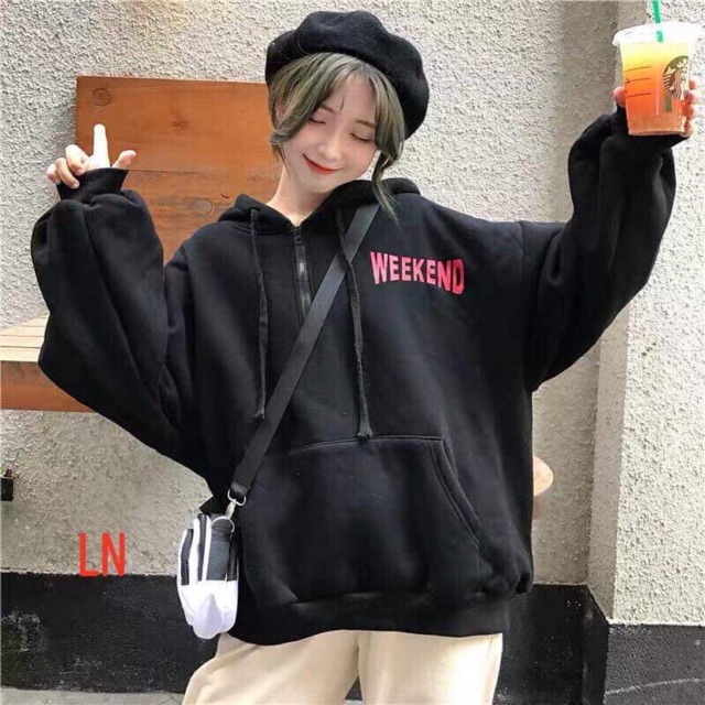 Áo hoodie Weeken ép nổi LNG1019