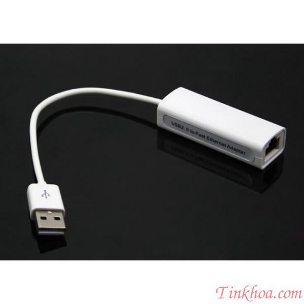 USB 2.0 to LAN cao cấp trắng | Dây chuyển USB SANG LAN 516-USB 2.0