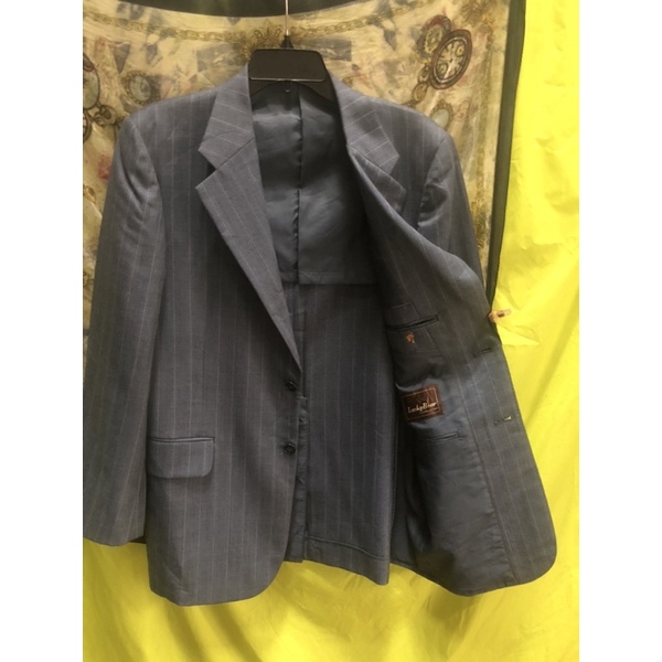 ❣️Áo Vest Blazer NAM Xanh xám sọc dọc Hiệu ❤️‍🔥