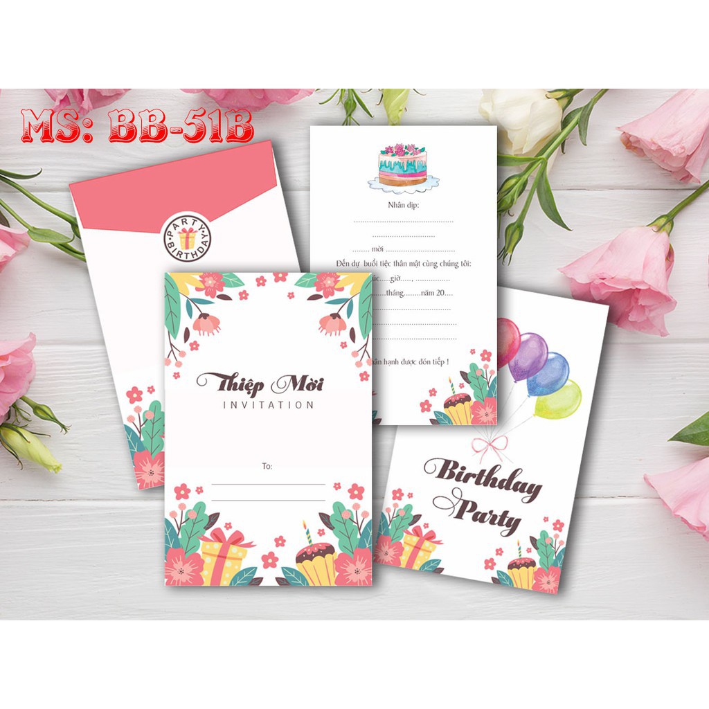 10 Thiệp Sinh Nhật  - Giấy Mỹ Thuật - Thiệp Đẹp