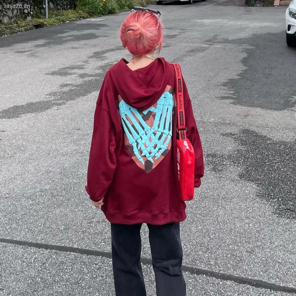 Áo hoodie vải cotton mỏng dài tay in hình/áo thun trắng cho nữ