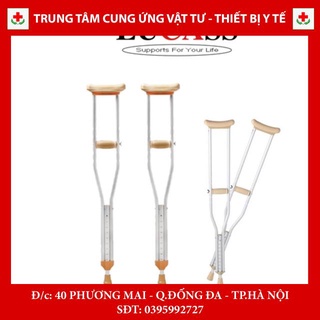 Nạng chống nách inox Lucass C-25M người lớn, trẻ em (đôi)