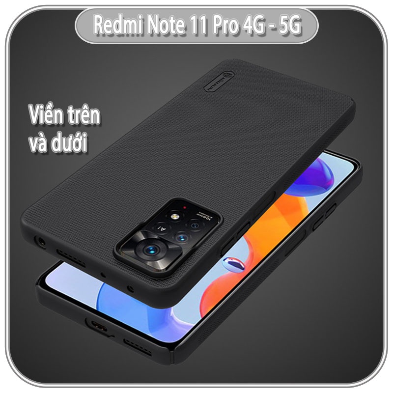 Ốp lưng cho Xiaomi Redmi Note 11 Pro 4G 5G  - Note 12 Pro 4G Frosted Shield nhựa PC cứng Nillkin nhám - hàng nhâp khẩu