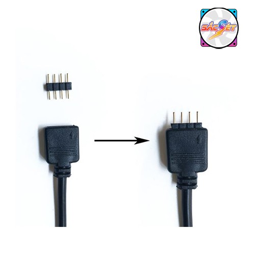 Đầu nối ARGB 3pin 5v. Đầu nối RGB 4pin 12v