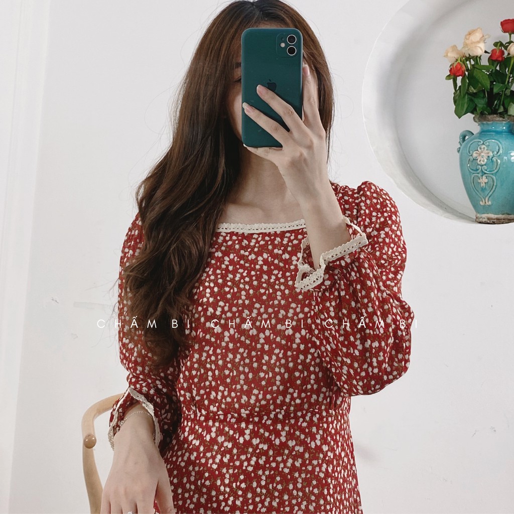 Đầm Dài Tay Cổ Ren Nhiều Màu Vintage (ảnh thật) - V.029 | BigBuy360 - bigbuy360.vn