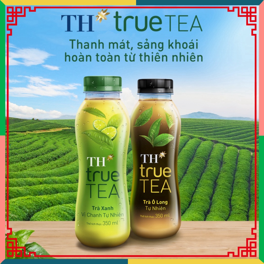 Thùng 24 chai trà ô long đương nhiên TH True Tea 350ml