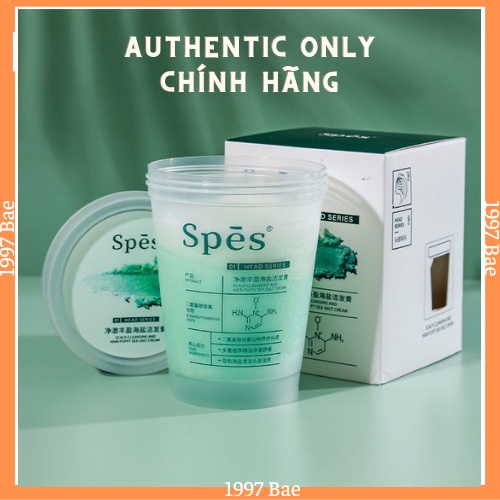 SPES - Tẩy tế bào chết muối biển cho tóc SPES có tặng kèm lược silicon và sample gội đầu