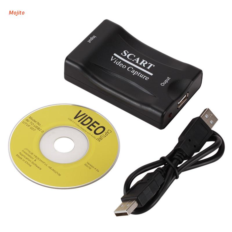 Mojito USB2.0 SCART Capture Card With File Conversion Function Game Video Live For PS4/X-box/Switch OBS Live Recording Box