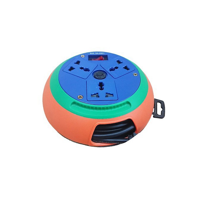 Ổ Cắm Kéo Dài Quay Tay LiOA 3 Ổ Cắm, Kiểu Đĩa Bay Hàng Chính Hãng LiOA Việt Nam dây dài 10me t-DB10-2-10A