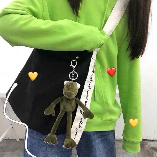 Móc khoá ếch kermit ulzzang (xem video, có sẵn)