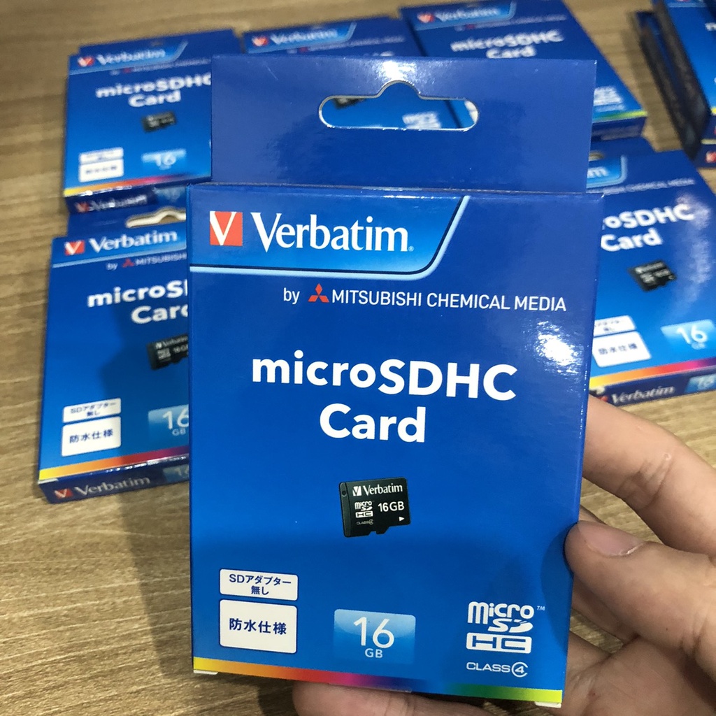 Thẻ nhớ Verbatim Micro SDHC 16GB Class 4 - Bảo hành 36 tháng - Hàng nội địa Nhật