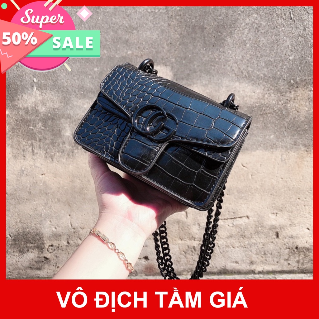 Túi xách mini đeo chéo MGG12 chất da rắn túi xinh da mềm size 16cmx11cm