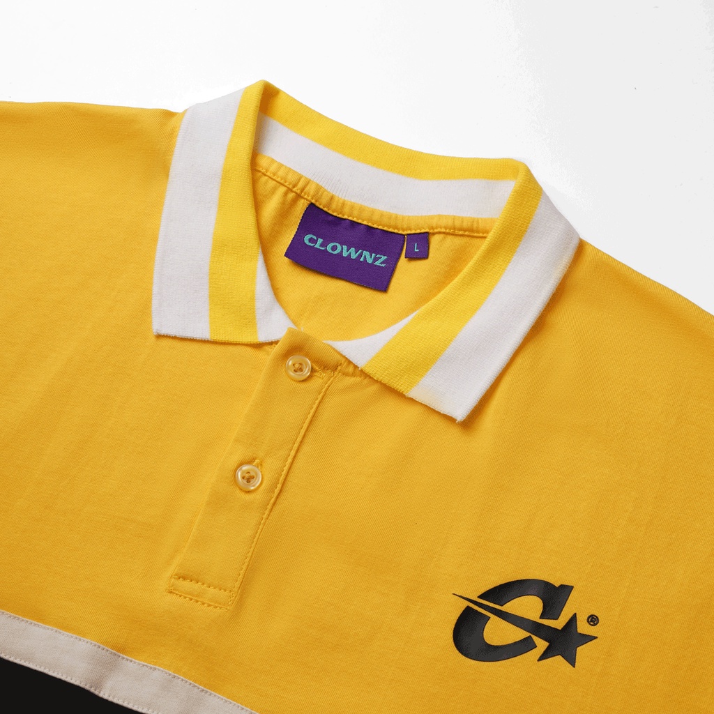 Áo thun polo nam nữ tay lỡ local brand Clownz Polo Colors Block unisex form rộng, cổ bẻ