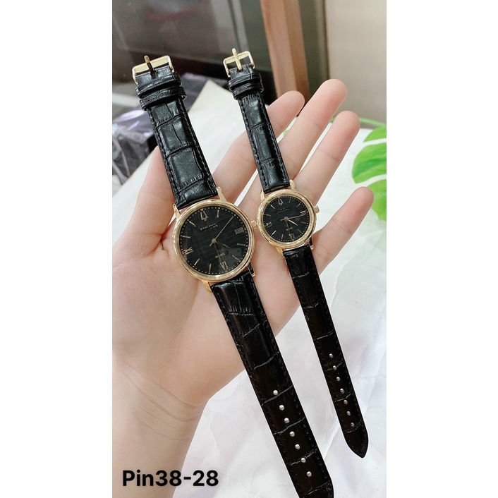 Đồng hồ ĐÔI NAM NỮ Tibihome dây da kim loại thời trang BU3123 nhiều mặt trắng đen chống nước chống xước bảo hành