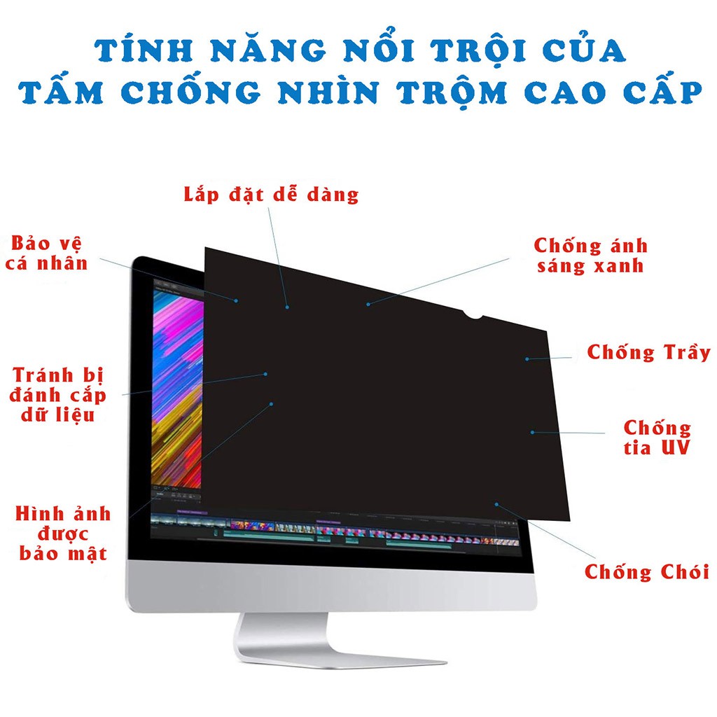 Tấm chống nhìn trộm Macbook Air 13.3 (2012-2017) - Hàng cao cấp - từ tính tự dính