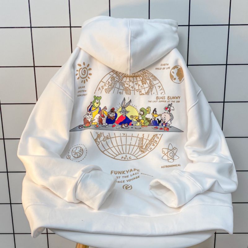 Áo Khoác Hoodie Form Rộng Phối Zip Unisex FUNKY Vải Nỉ Bông Dày Dặn Caunisex | BigBuy360 - bigbuy360.vn