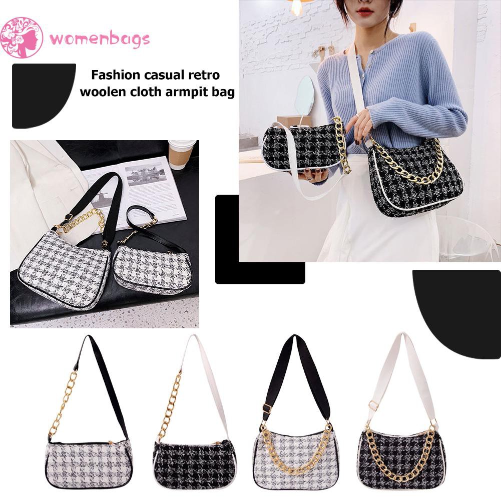 Túi Xách Len Có Dây Đeo Vai Phong Cách Vintage Cho Nữ | BigBuy360 - bigbuy360.vn