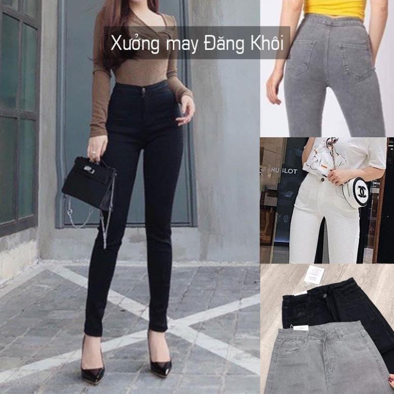 Quần Bò Giấy Nữ ❤️Freeship❤️ Quần Jean Skinny Dáng Ôm Co Giãn Màu Đen/Xám Ghi/Trắng J054 *